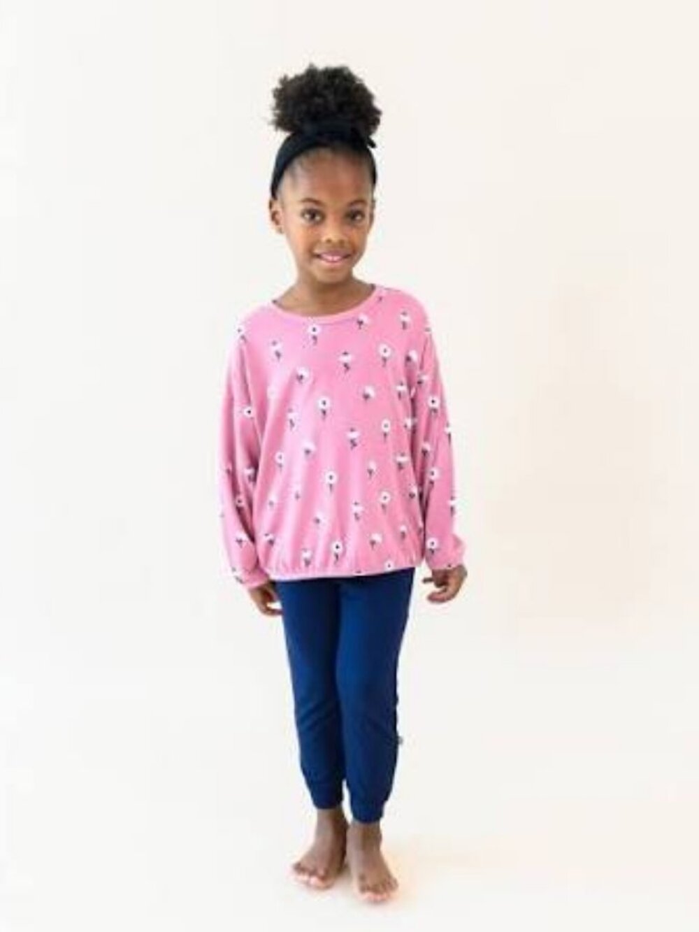 (EUC) Kyte Baby Bamboo Jersey Long Sleeve Drop Shoulder Top in Daisy Size 18-24M